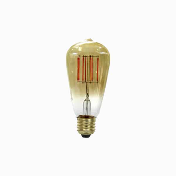 נורת דמוי פחם ST64 לד אגס 7W 2000K E27